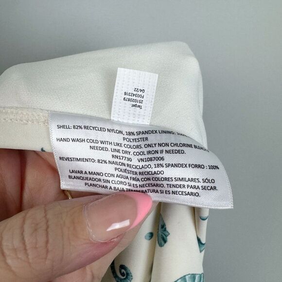 AGUA BENDITA X TARGET | Sea Life Print Cream & Blue Swim Bottoms Women’s Size 2X - Picture 8 of 9